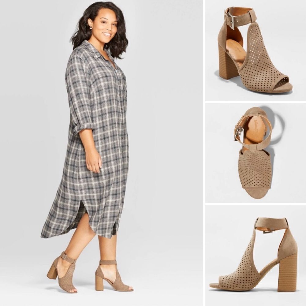 Universal Thread Hannah Laser Cut Block Heel Pumps